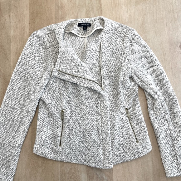 Moto Tweed Ann Taylor Blazer Jacket Loft - Picture 2 of 5